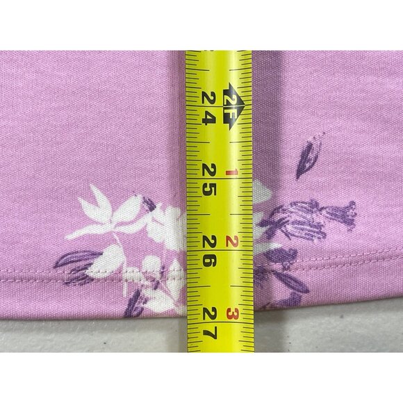 Style & Co Womens Floral Print Short Sleeve Tee OX Millie Pink Made In Indonesia - Picture 6 of 10